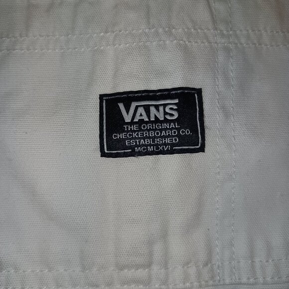 Vans Girls Medium Ground Work Shortall Marshmallow White Overalls VN000G8WFS8 - Picture 10 of 12